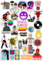 Autocolante pentru auto "Stickerbomb/ Вариант 30"