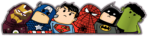 Стикеры на автомобиль "superheroes"