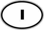 Автонаклейки "I - Италия"