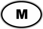 Stickere pentru auto "M - Malta"