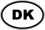 Наклейки на авто "DK - Дания"