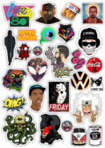 Autocolante auto "Stickerbomb/ Вариант 46"