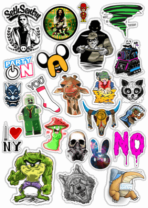 Autocolante pentru automobil "Stickerbomb/ Вариант 49"