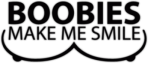 Автонаклейка на машину "Boobies Make Me Smile"