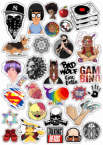 Autocolante auto "Stickerbomb/ Вариант 45"