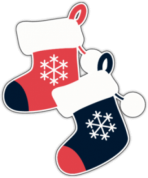 Наклейки на автомобиль "Рождественские носки"