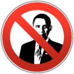 Abtibilduri pentru automobil "Intrarea cu Obama este interzisa"