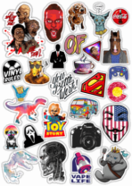 Abtibilduri auto "Stickerbomb/ Вариант 48"