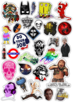 Stickere pentru automobil "Stickerbomb/ Вариант 47"