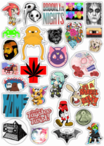 Stickere pentru auto "Stickerbomb/ Вариант 42"