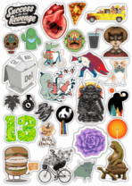 Стикеры на авто "Stickerbomb/ Вариант 40"
