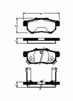HONDA - tampoane de frână spate 43022SAAE50