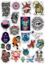 Стикеры на машину "Stickerbomb/ Вариант 39"