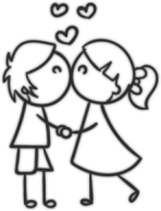 Наклейки на машину "Целующиеся пара"