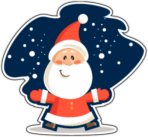 Наклейки на авто "Дед мороз 2"