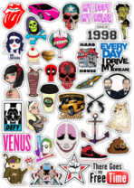 Стикеры на авто "Stickerbomb/ Вариант 29"