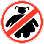 Автонаклейка "No Fat Chicks знак"