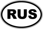Stickere auto "RUS"