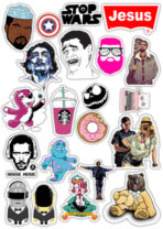 Стикеры на автомобиль "Stickerbomb/ Вариант 13"