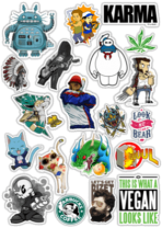 Стикеры на автомобиль "Stickerbomb/ Вариант 34"