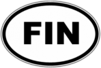 Наклейки на машину "FIN - Финляндия"