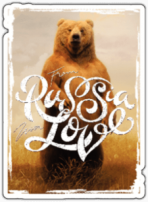 Abtibilduri auto "Medved&#39; from Russia with love"