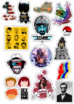 Наклейки на авто "Stickerbomb/ Вариант 11"