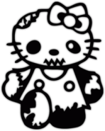 Стикеры на авто "Hello Kitty Zombie 2"