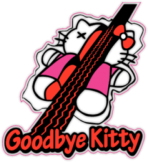 Стикеры на машину "Goodbye Kitty 2"