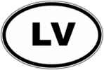 Автонаклейки "LV - Латвия"