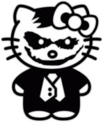Стикеры на авто "Hello Kitty Joker"