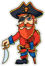 Стикеры на авто "Пират с одной ногой"