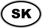 Autocolante pentru auto "SK - Slovacia"