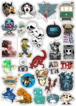 Автонаклейки "Stickerbomb/ Вариант 17"