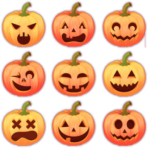 Стикеры на автомобиль "Тыквы - Набор"