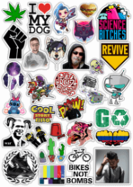 Автонаклейки "Stickerbomb/ Вариант 28"