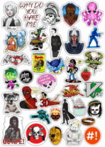 Наклейки на авто "Stickerbomb/ Вариант 32"