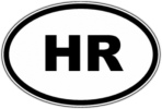 Стикеры на авто "HR - Хорватия"
