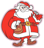 Стикеры на авто "Дед мороз 4"