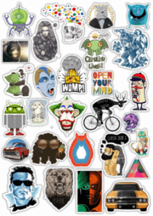 Наклейки на авто "Stickerbomb/ Вариант 41"