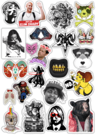 Abtibilduri pentru auto "Stickerbomb/ Вариант 19"