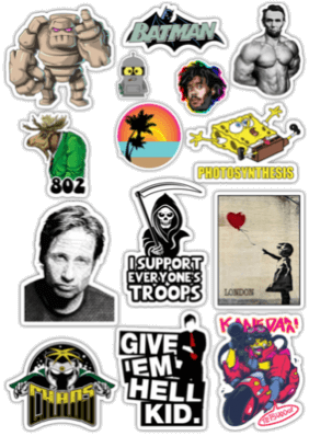 Наклейки на авто "Stickerbomb/ Вариант 12"