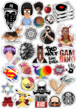 Autocolante auto "Stickerbomb/ Вариант 45"