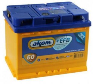 Akom 6 СТ-60 VL EFB Euro P (560 A)