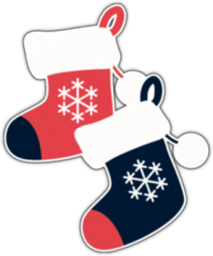 Наклейки на автомобиль "Рождественские носки"