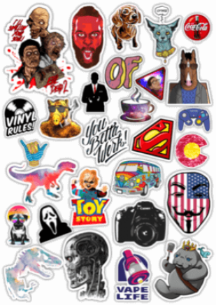 Abtibilduri auto "Stickerbomb/ Вариант 48"