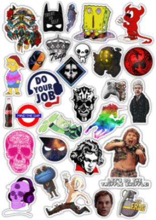 Stickere pentru automobil "Stickerbomb/ Вариант 47"