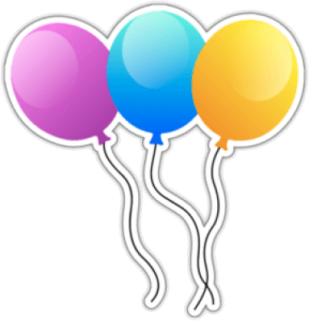 Стикеры на авто "Воздушные шарики"