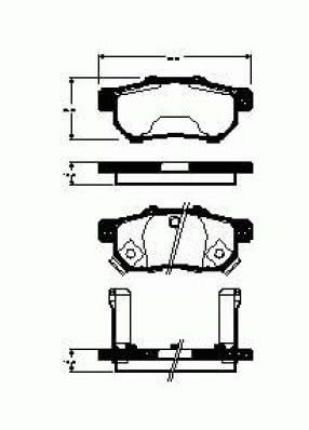 HONDA - tampoane de frână spate 43022SAAE50