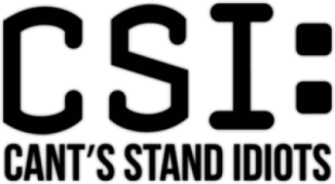 Стикеры на авто "CSI: Can't Stand Idiots"